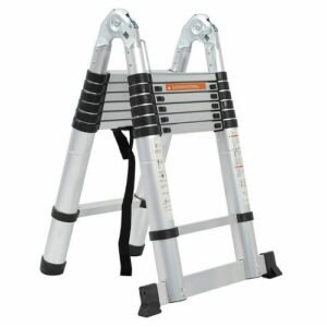 Supplier of 14 Steps A Type Portable Telescopic Ladder in UAE